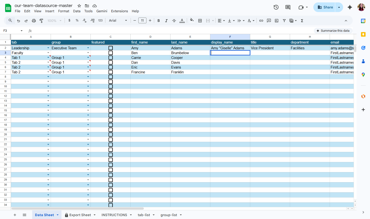 You can leave "display_name" blank for anyone who will be using the First Name and Last Name as-is in their columns.