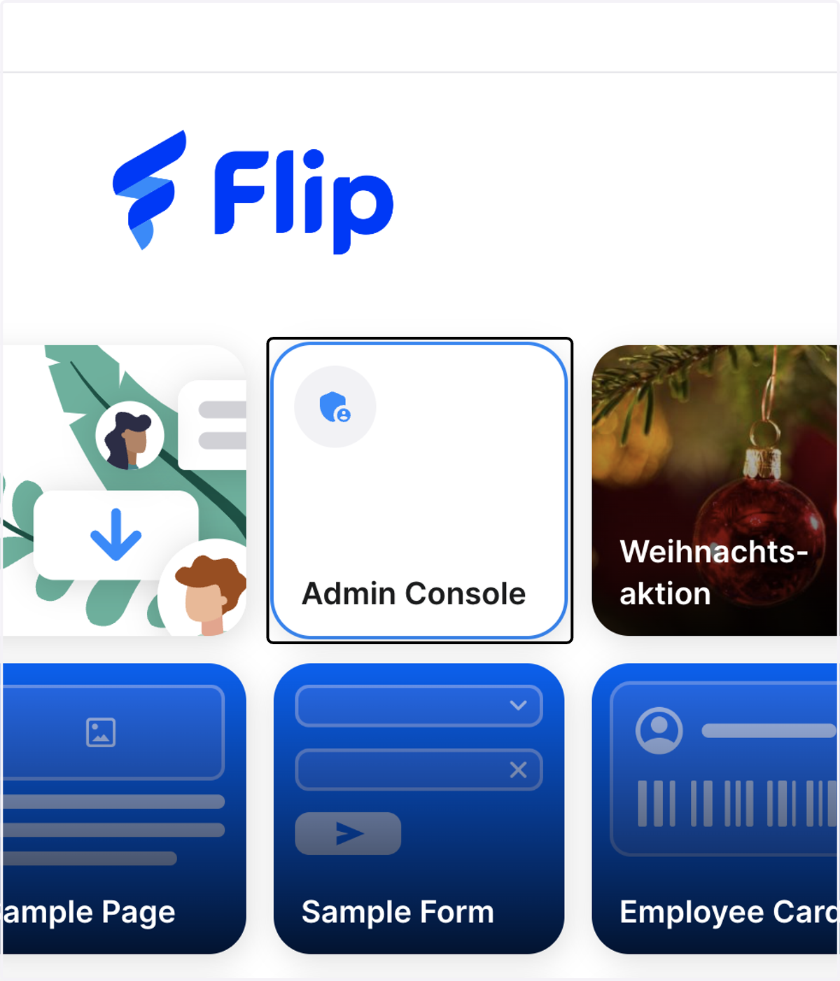 Gehe in deine Mitarbeiter-App und in die "Admin Console"