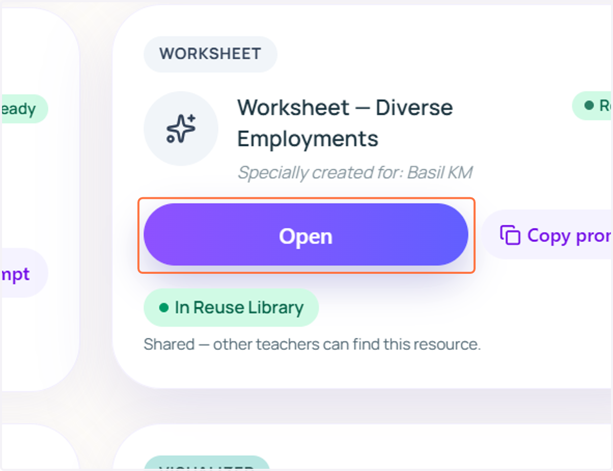 You can access all the resources you have created here.