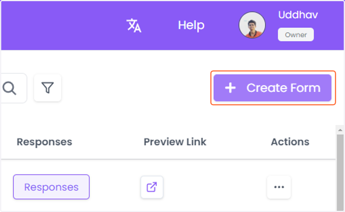 Click on Create Form