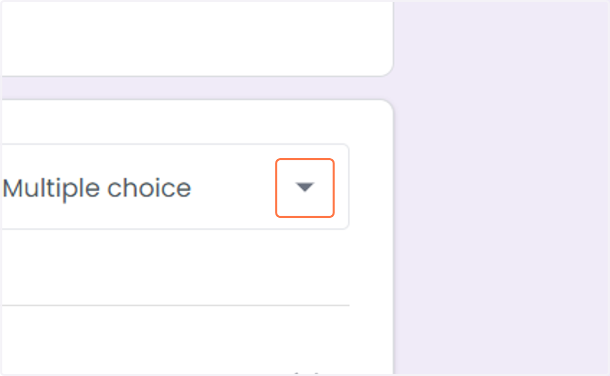 Click on Multiple choice