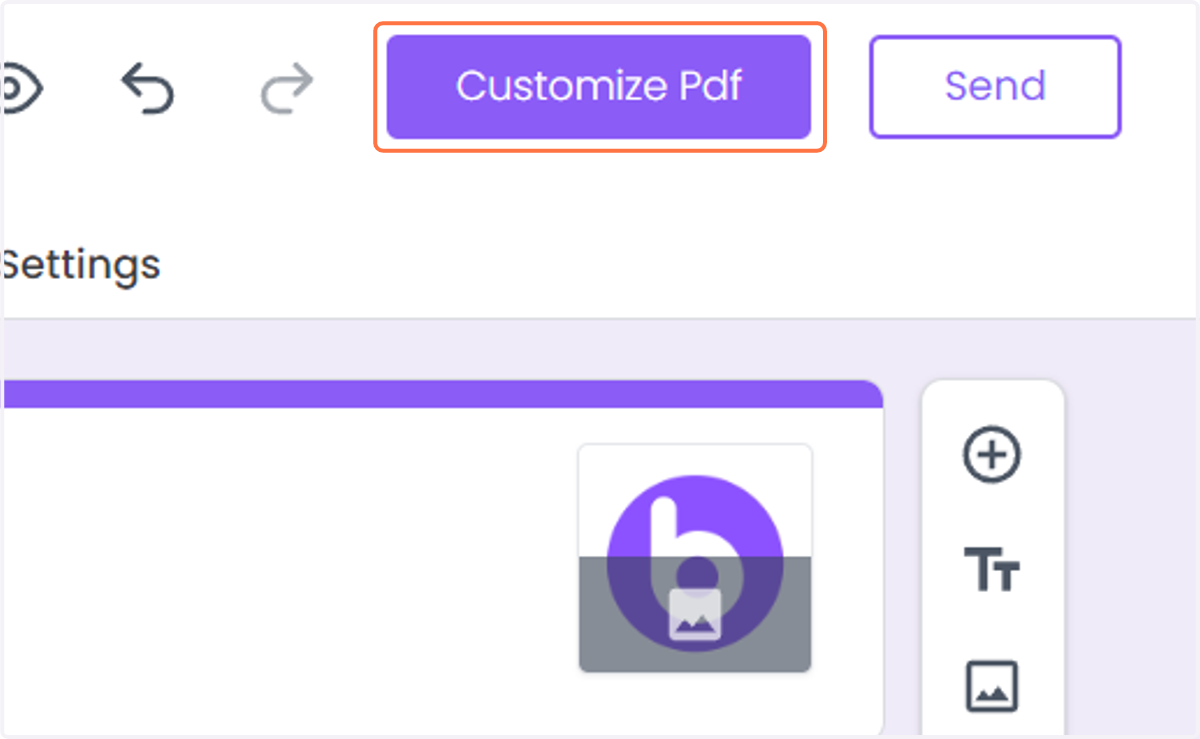Click on Customize Pdf