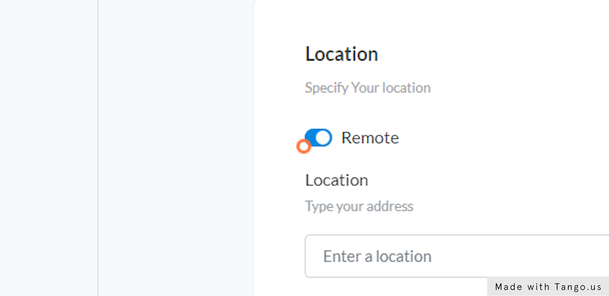 Set your location to “Remote”