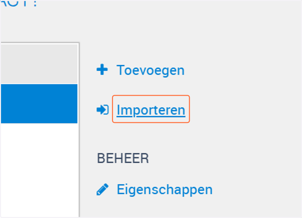 Wil je meerdere antwoorden in een keer invoeren klik dan aan de rechterkant op Importeren.