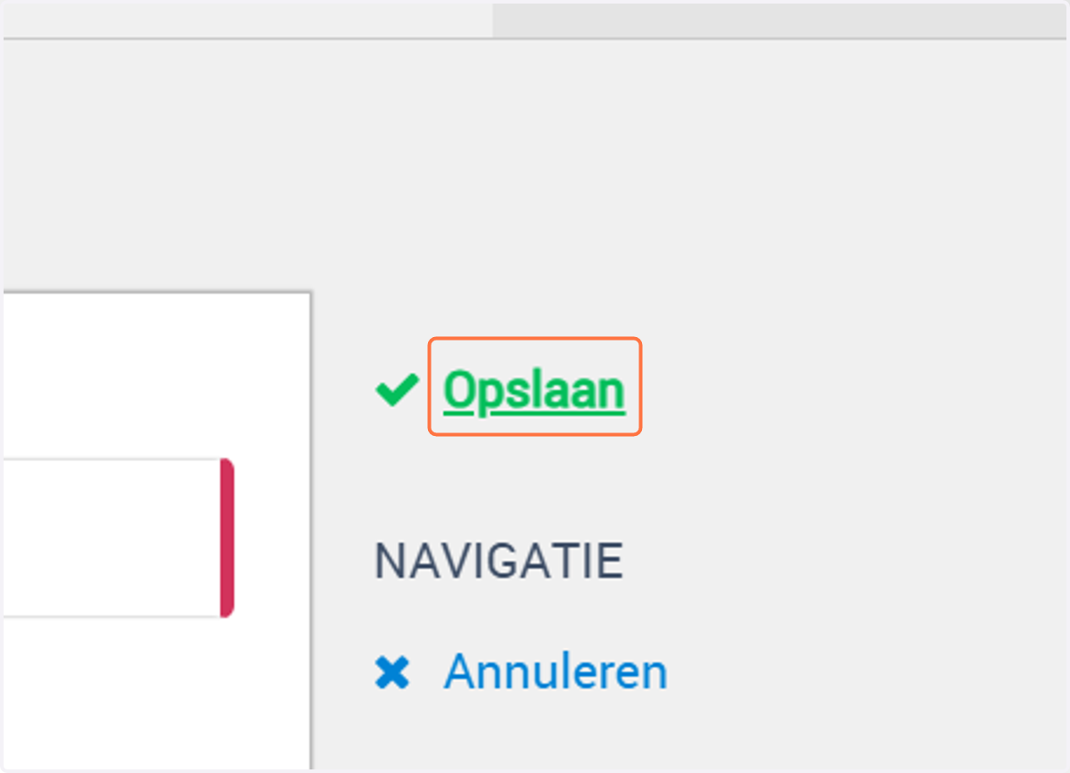 Vink de optie aan die je wilt toevoegen en klik op Opslaan, om de opties te bevestigen.