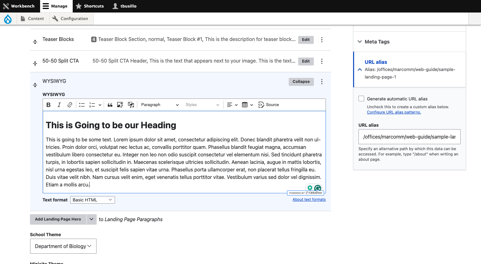 Let's make a link! Create the text you wish to make a link