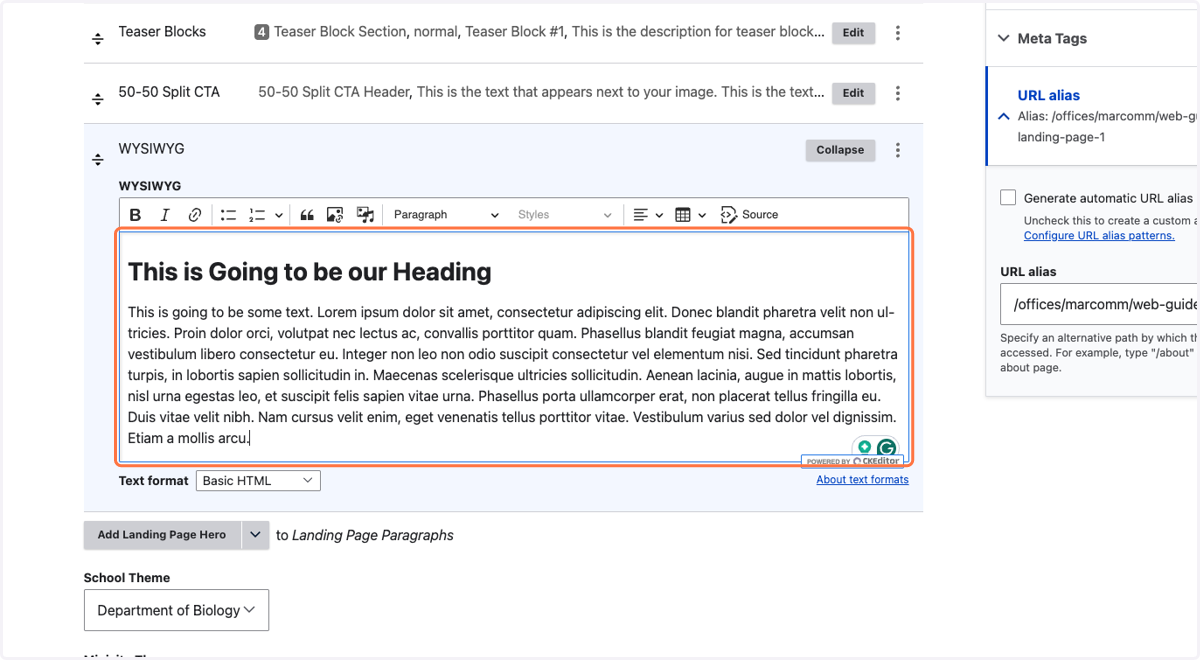 Let's make a link! Create the text you wish to make a link