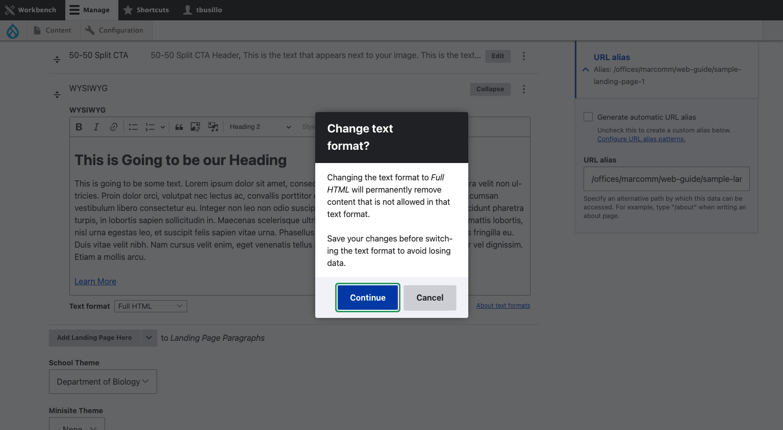 Click Continue
