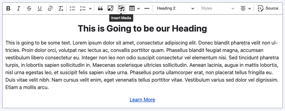 Open your WYSIWYG and click the icon for inserting media