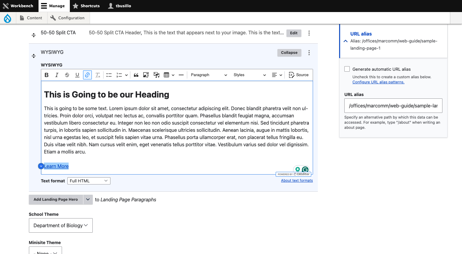 Highlight your link text
