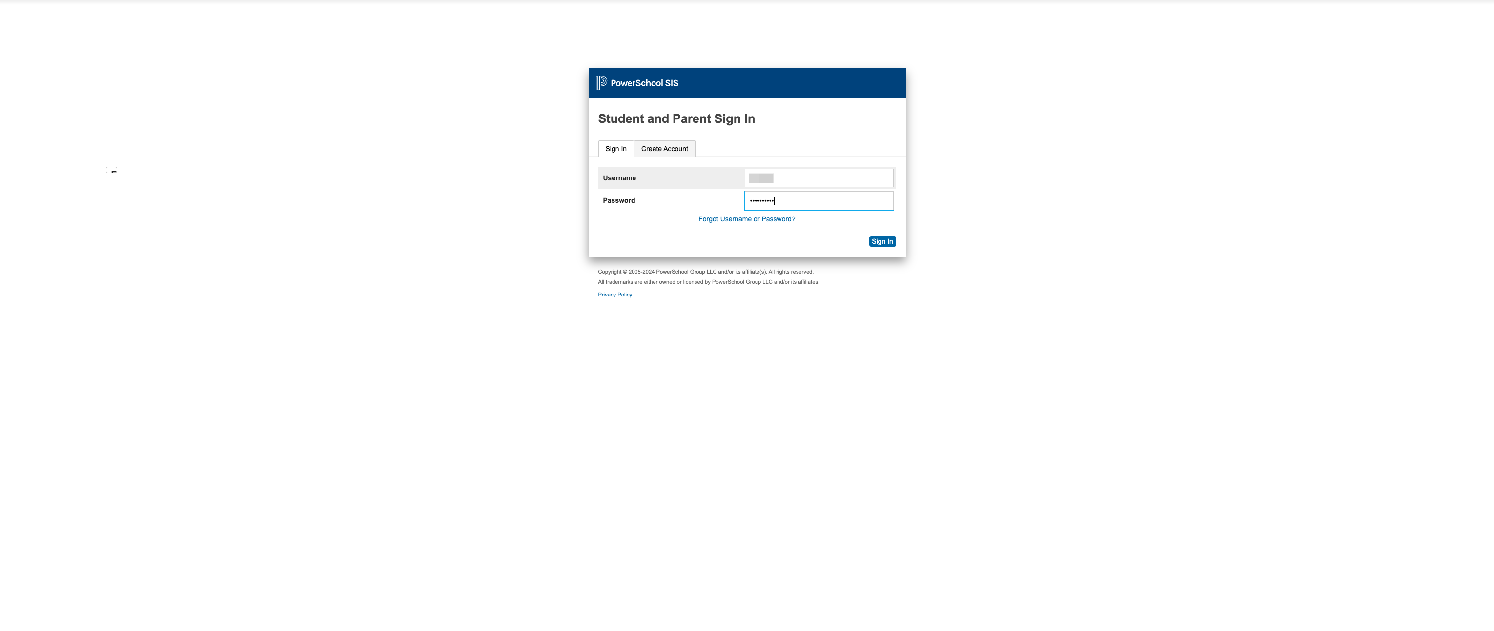 Log into your Parent Portal account.