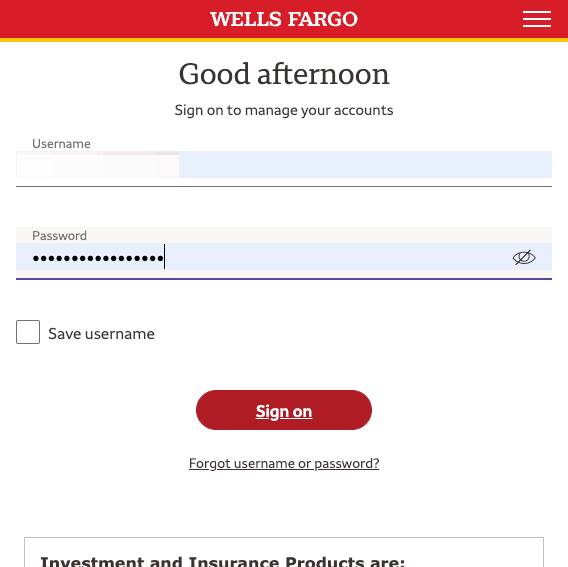 Click on Sign on