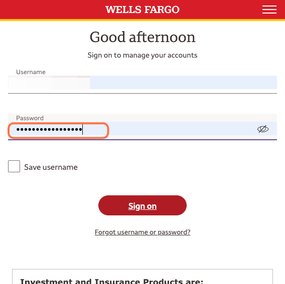 Enter Passwor