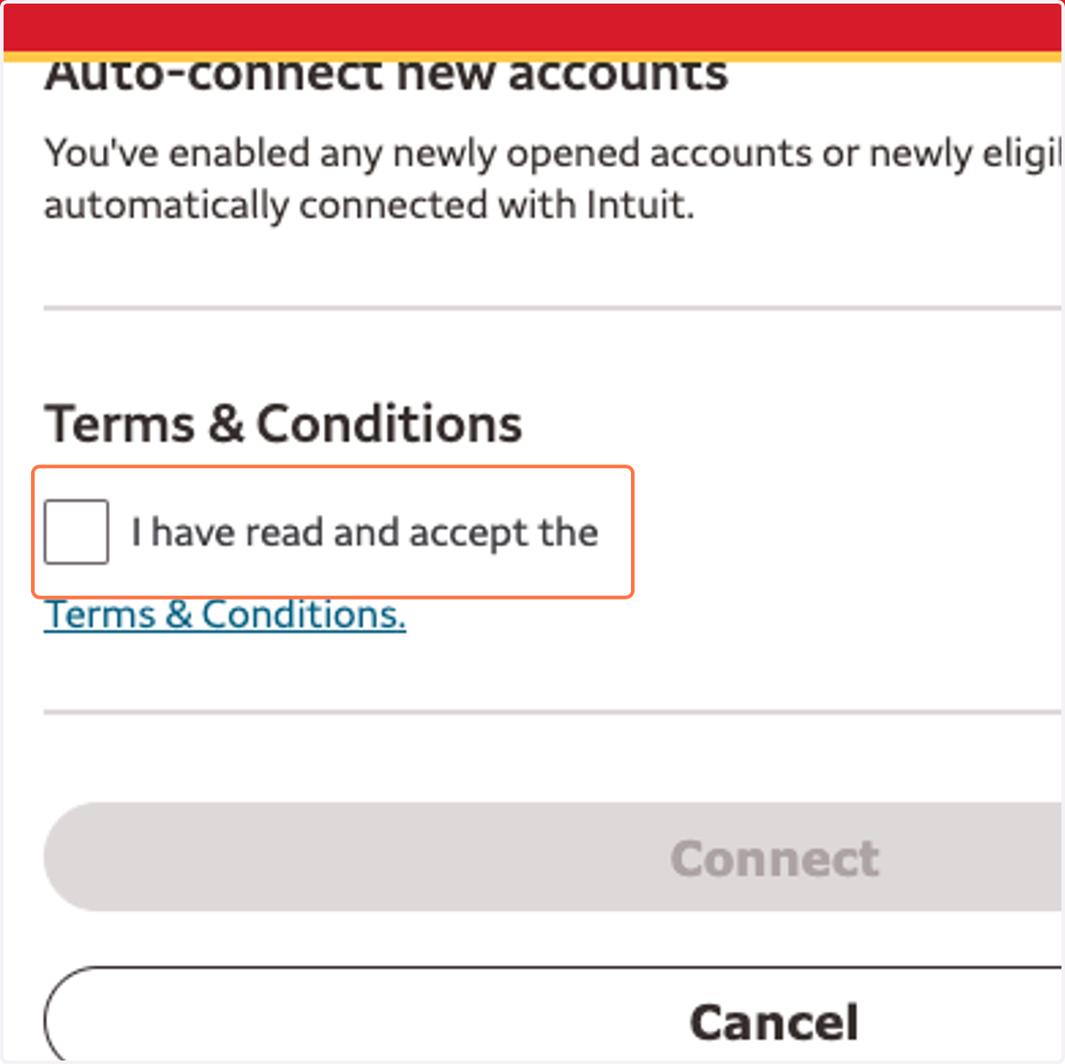 Click on "I have read and accept"