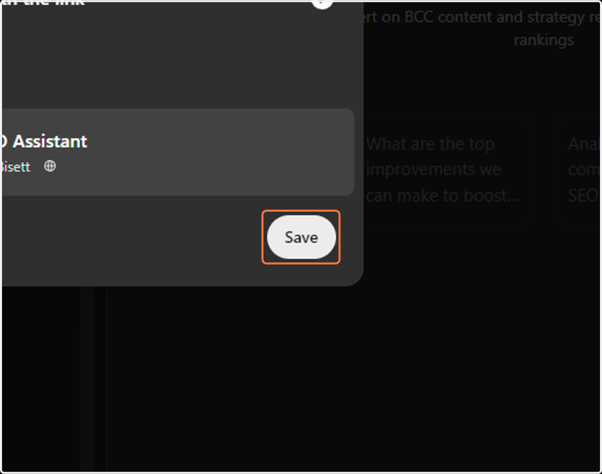 Click on Save