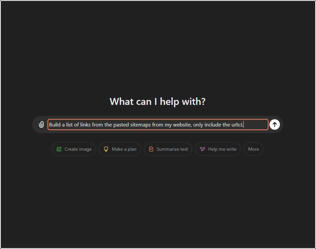 Open ChatGPT. Type the following prompt in the prompt bar, and then add your URLs: