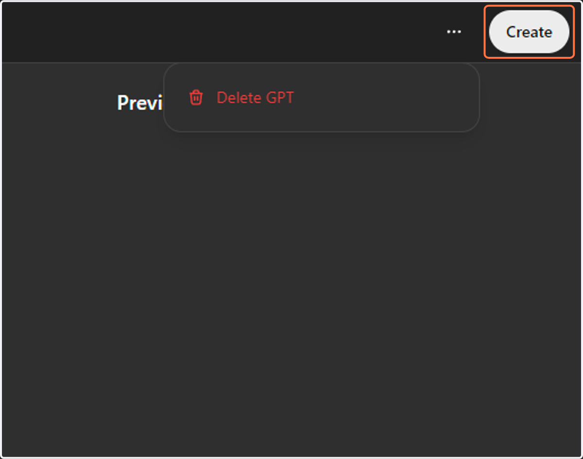 Click on Create
