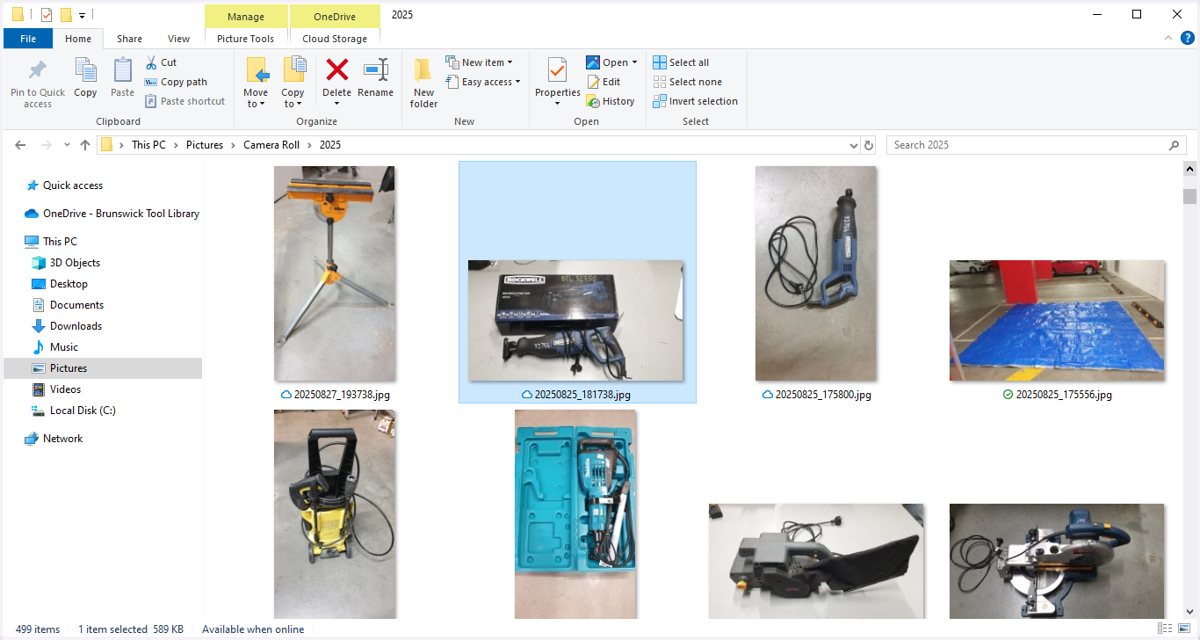 Take a photo of the item using the BTL phone
