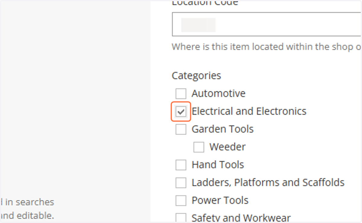 Select the most appropriate category for the item