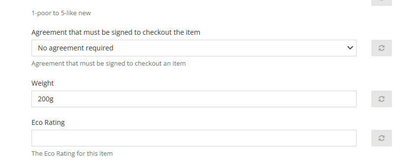 Add the item weight, where possible