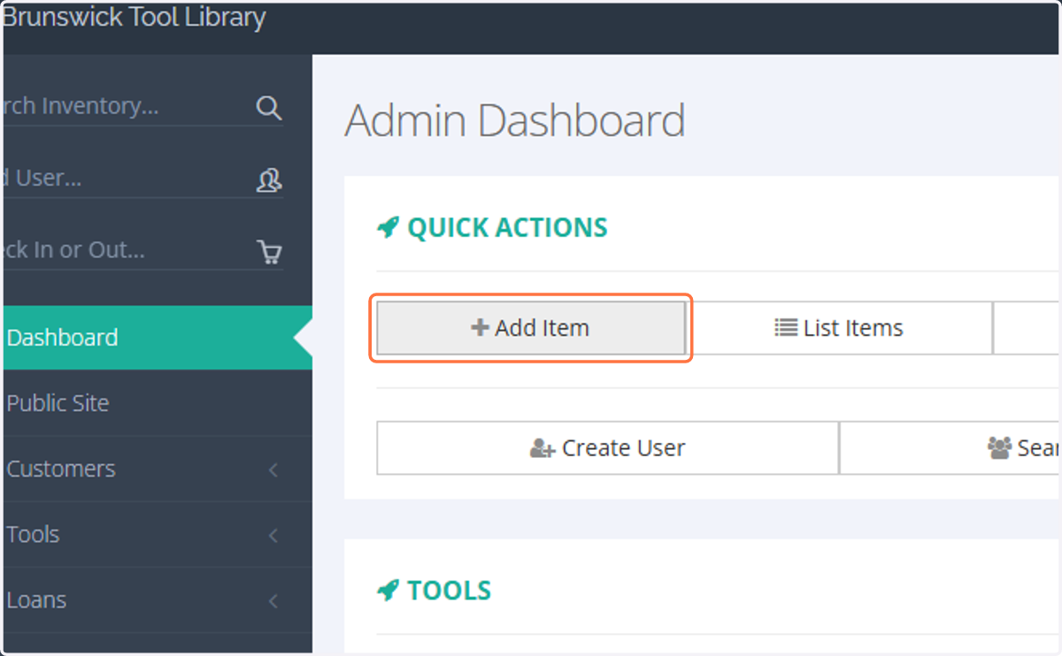 Click on Add Item