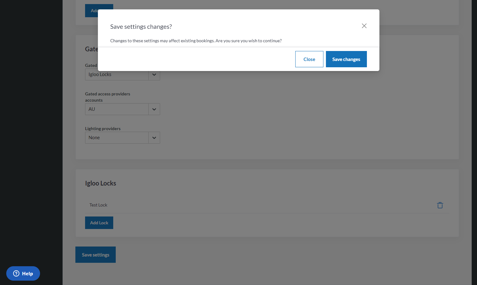 A popup may appear, click Save Changes again