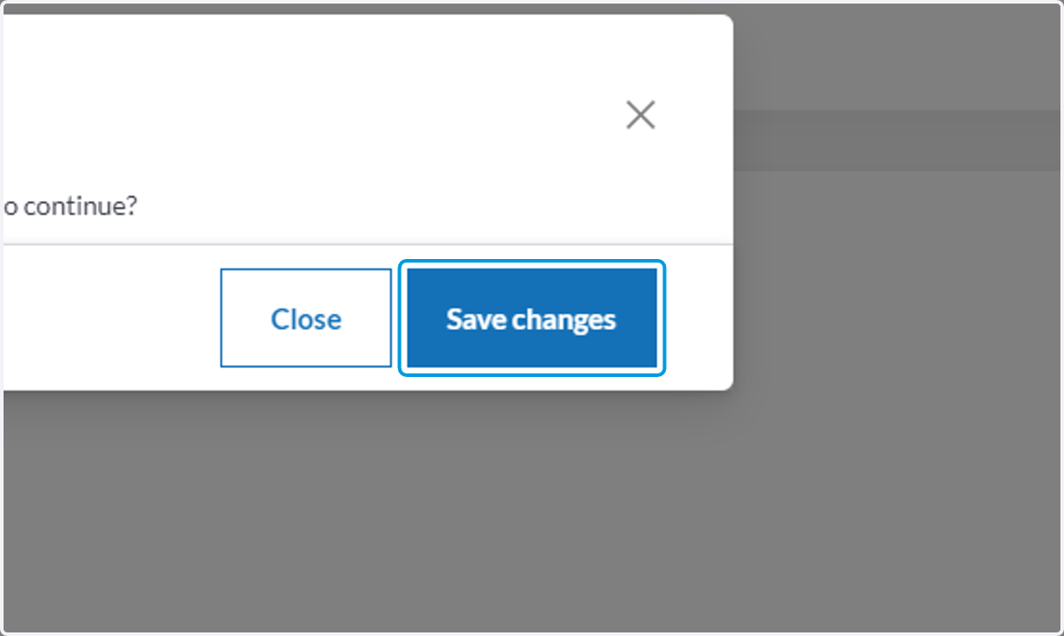 A popup may appear, click Save Changes again