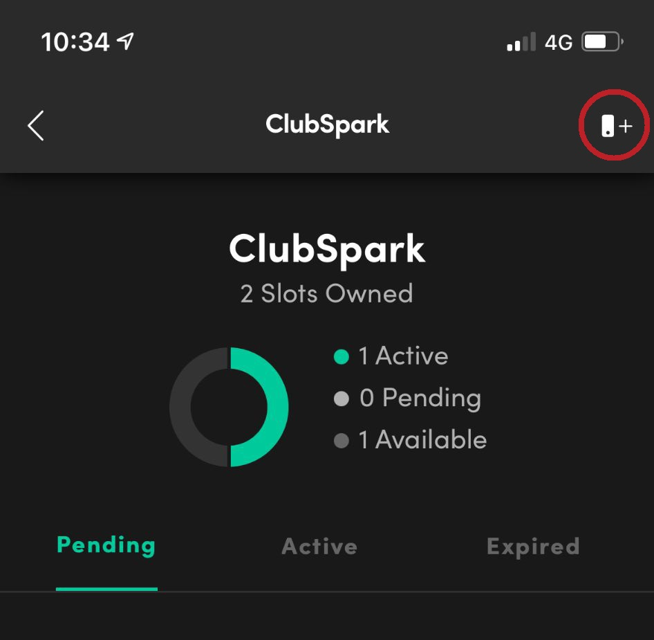 Tap the icon on the top right corner
