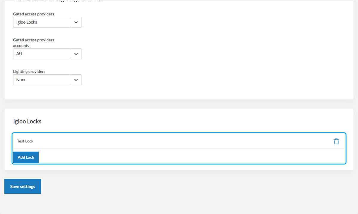 You will see your lock added