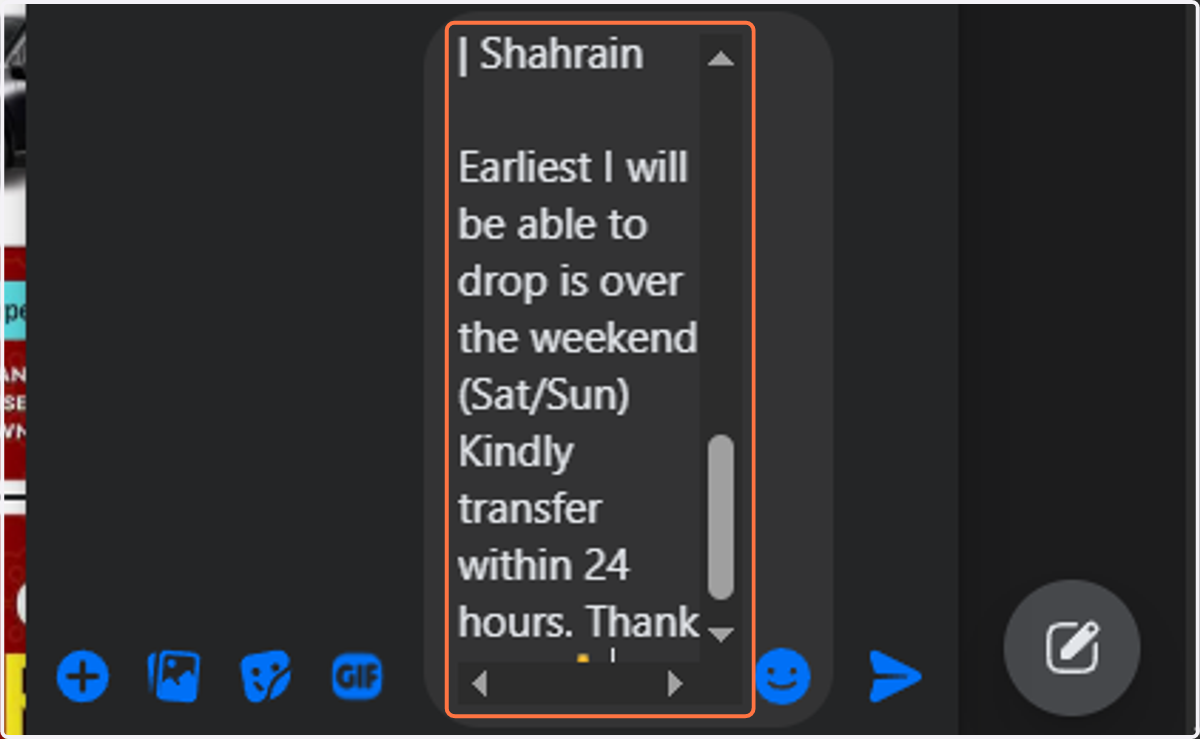 Paste Automatic Copied Message