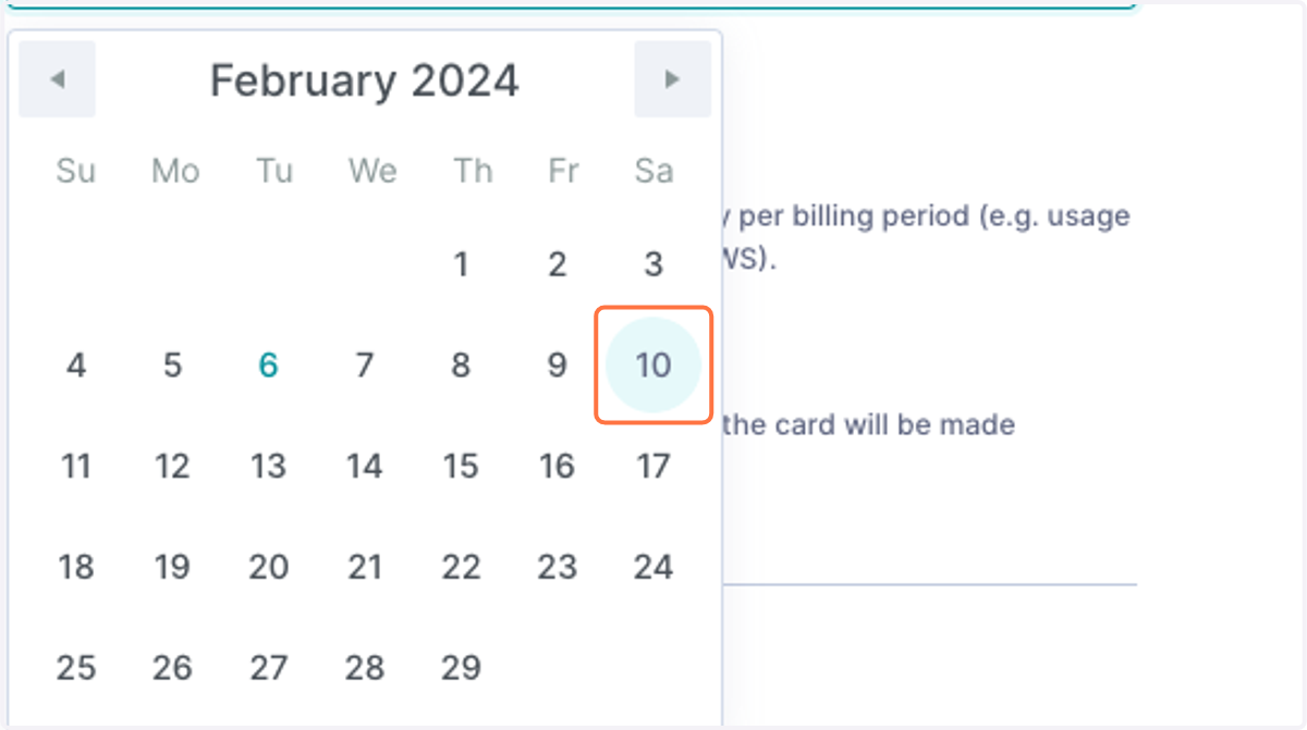 Select the expected payment date. Pro tip: For fixed-budget apps, set the top-up date 1 day before the expected payment date to make sure the payment goes through.