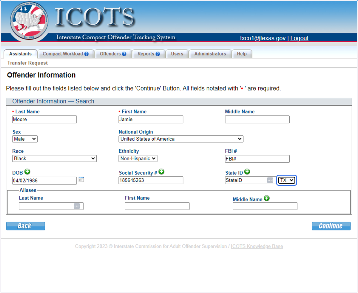 Enter all known identifiers to improve search results