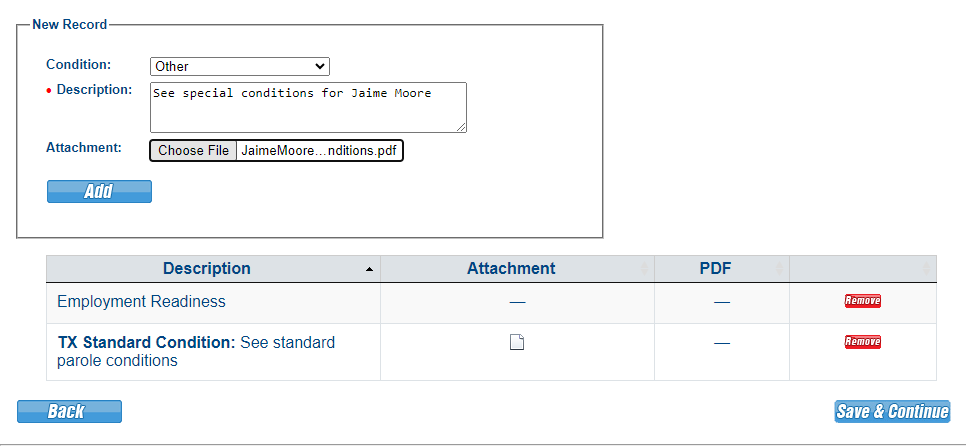 Attach the documentation and click 'Add.'