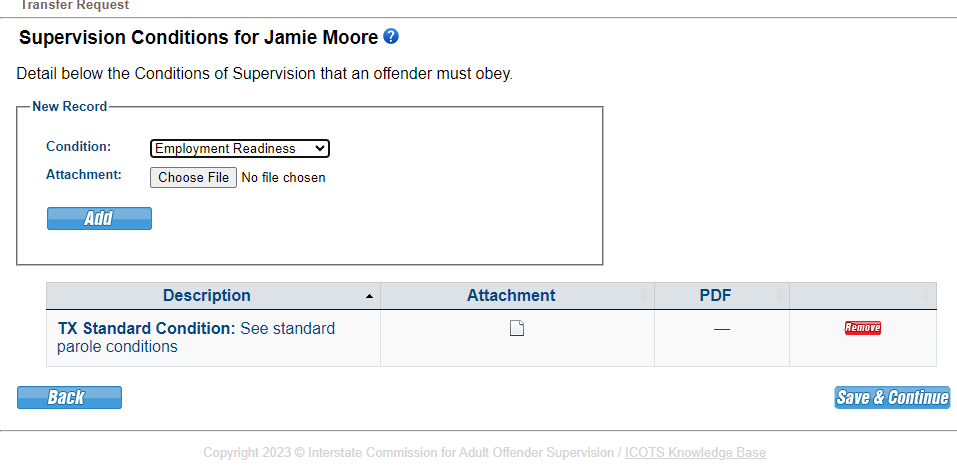 Select 'Employment Readiness' from the list and click 'Add.'