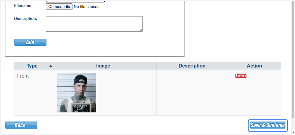 Click Save & Continue.