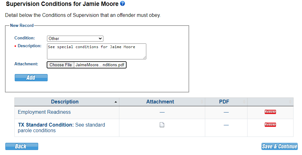 Attach the documentation and click 'Add.'