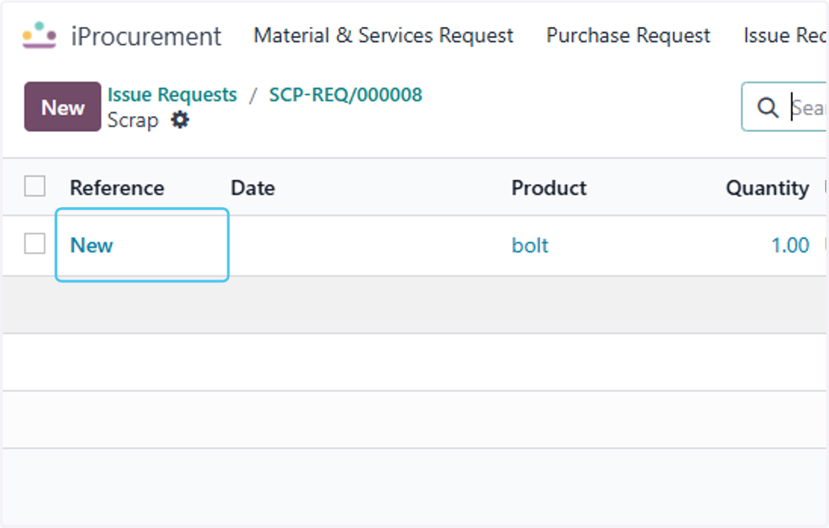 Select the Request