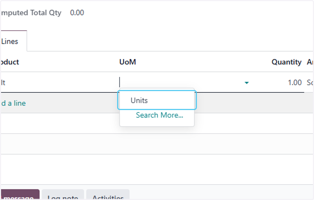 Select the Unit of Measurement