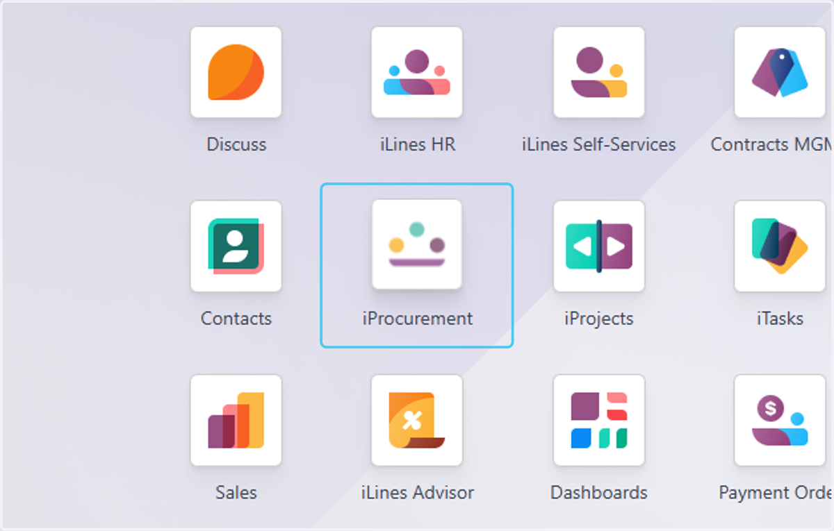 Click on iProcurement