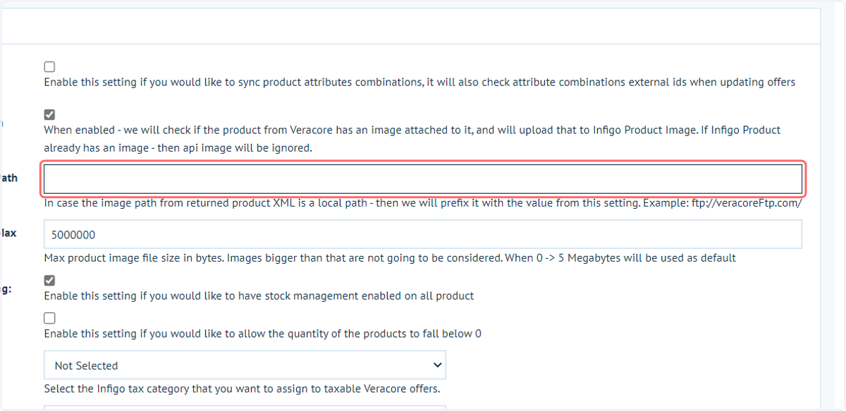 Veracore Product Image Path Prefix