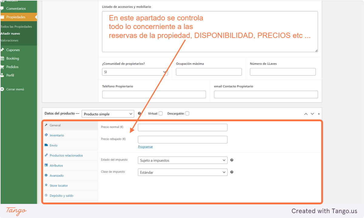 CODIFICACIÓN DATOS PROPIEDAD