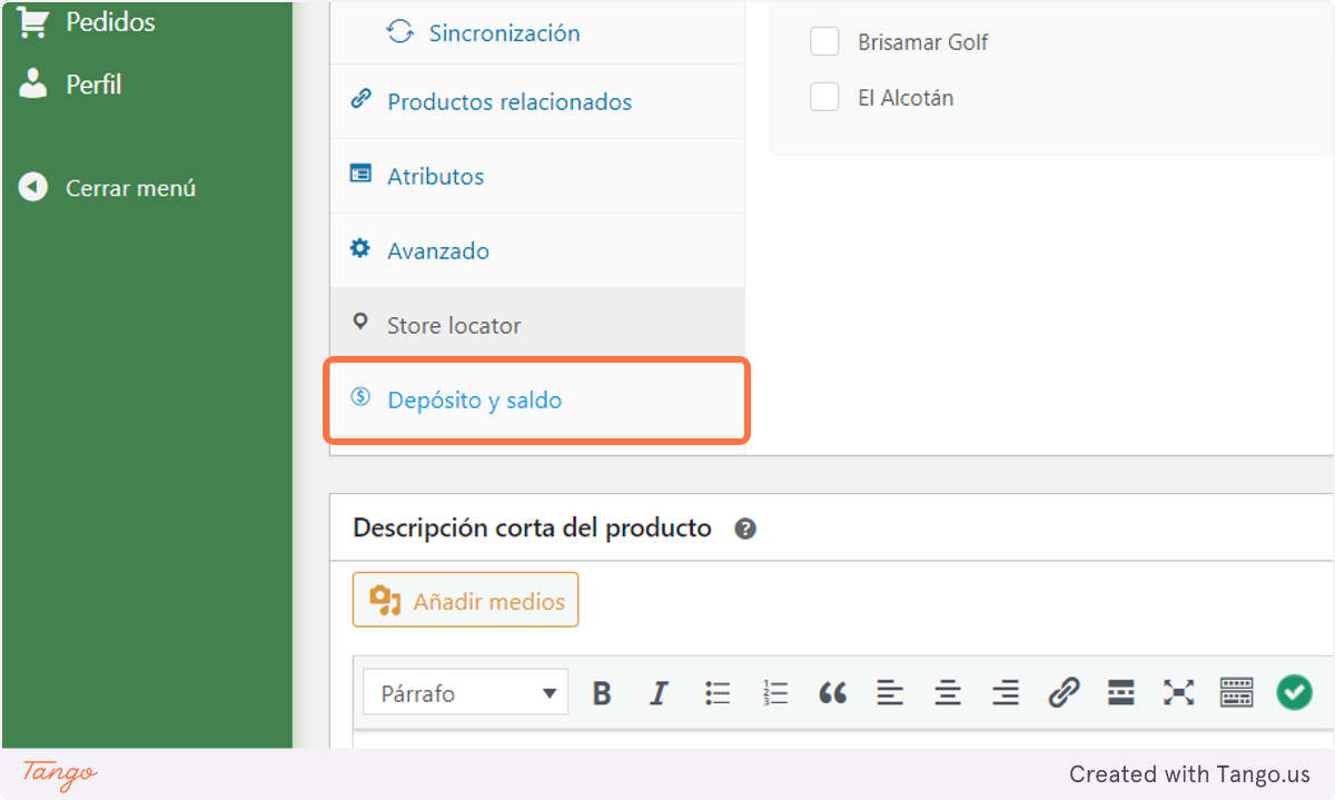 DEPÓSITO Y SALDO