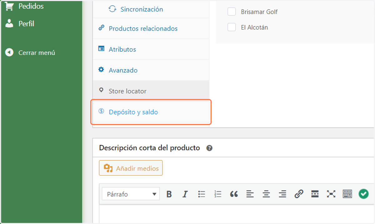 DEPÓSITO Y SALDO