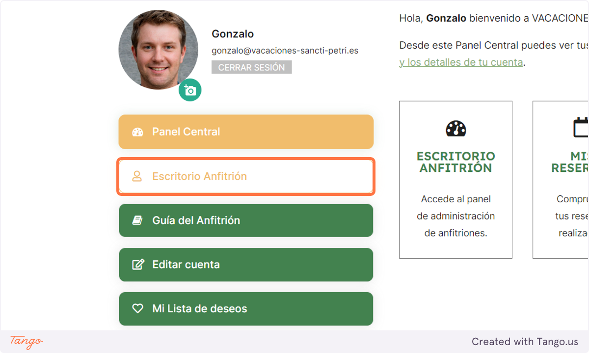 ESCRITORIO ANFITRIÓN