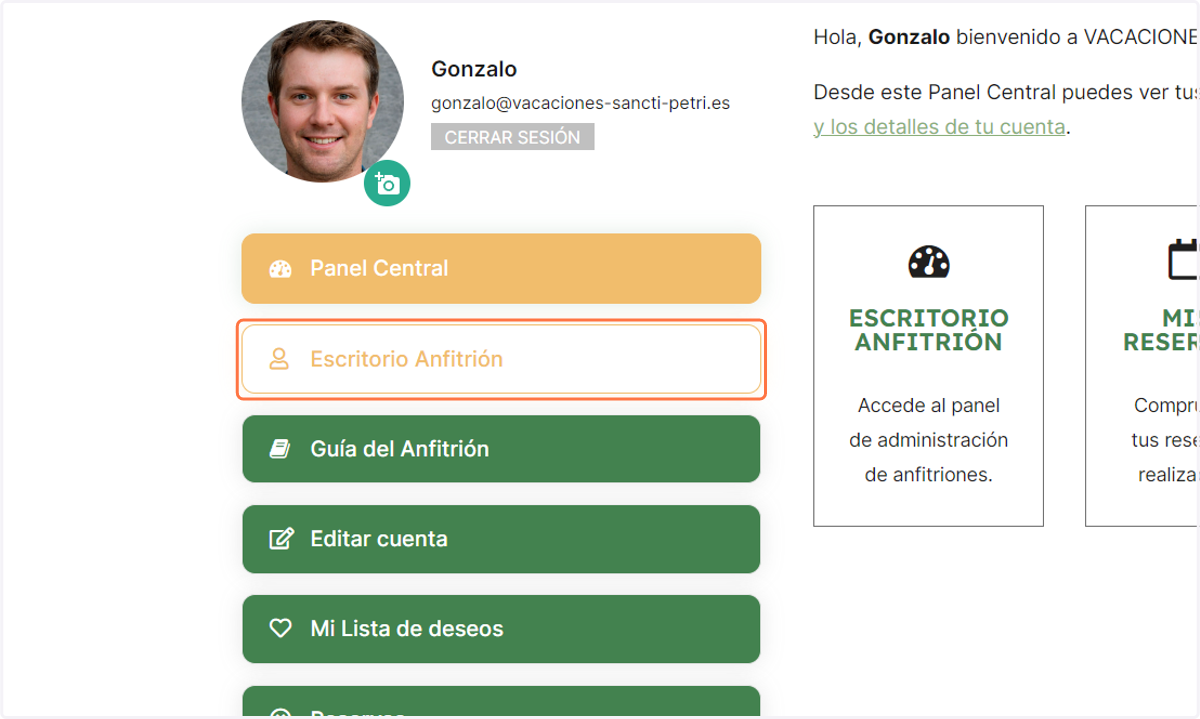 ESCRITORIO ANFITRIÓN