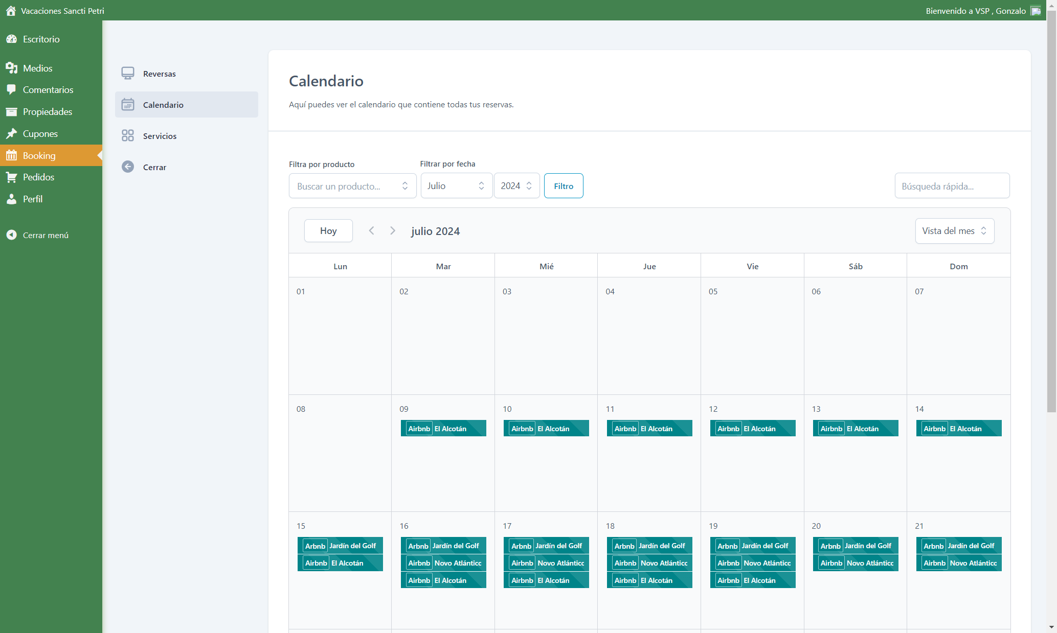 VISTA CALENDARIO