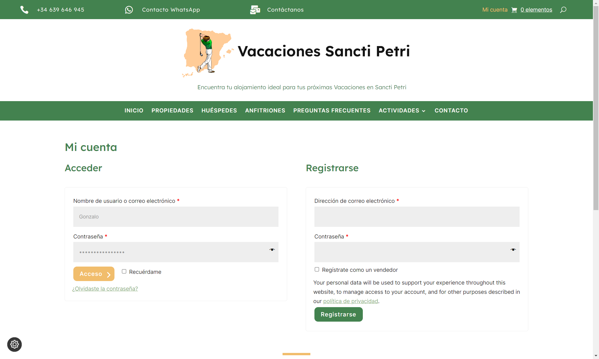ACCESO AL PANEL DE CONTROL