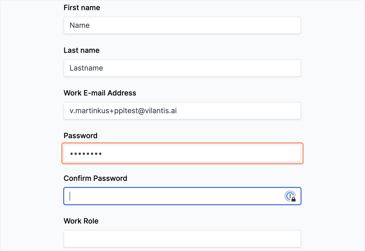 Type in your password