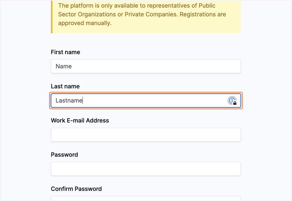 Enter your Last name