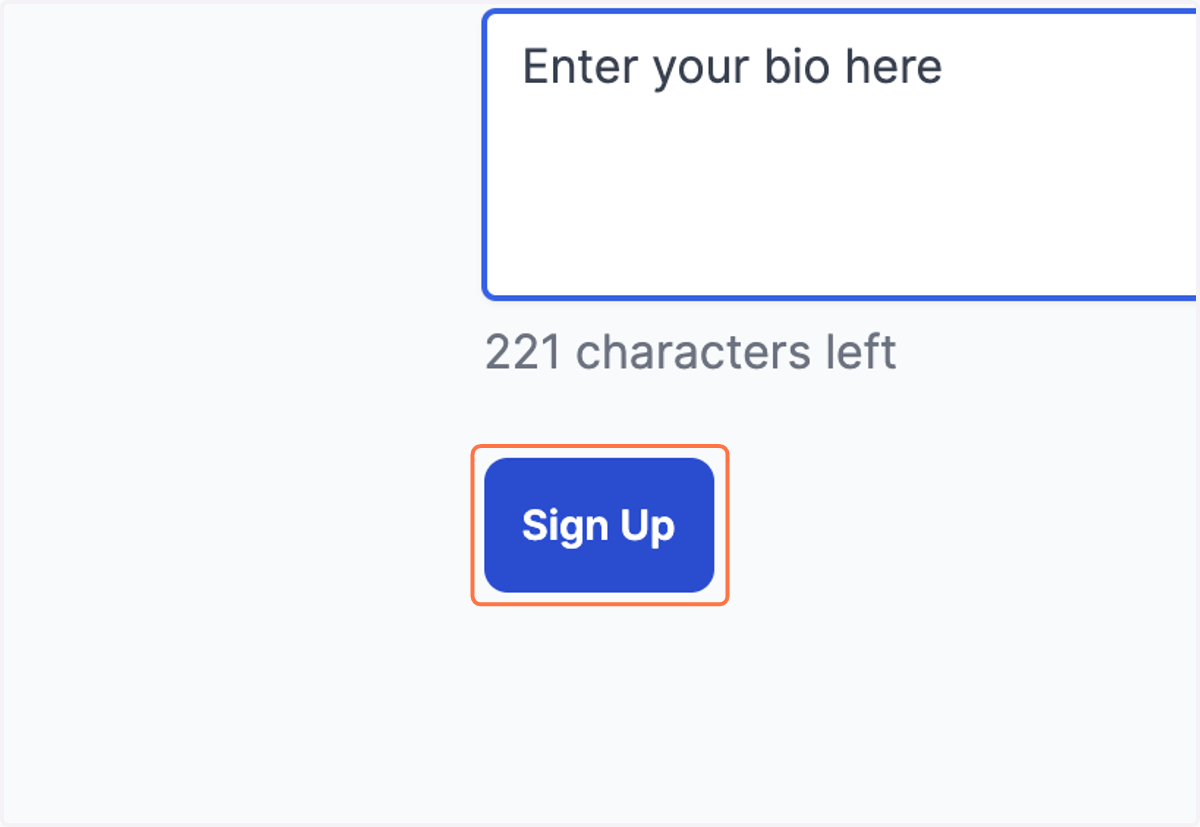 Click on Sign Up